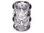 Giftdecor Porte-bougie Boule Gris Verre 8,4 x 12,5 x 8,4 cm (Set de 12)