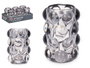 Giftdecor Porte-bougie Boule Gris Verre 8,4 x 12,5 x 8,4 cm (Set de 12)