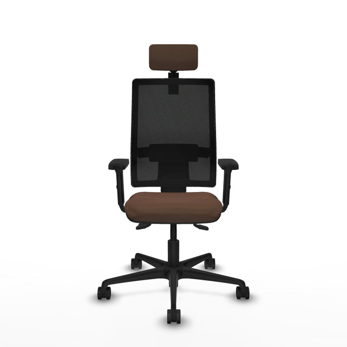 Piqueras Y Crespo Bormate Chaise de bureau ergonomique, Marron foncé et Noir Piqueras Y Crespo Bormate Chaise de bureau ergonomique, Marron foncé et Noir