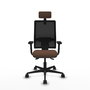 Piqueras Y Crespo Bormate Chaise de bureau ergonomique, Marron foncé et Noir