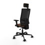 Piqueras Y Crespo Bormate Chaise de bureau ergonomique, Marron foncé et Noir