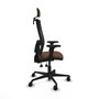 Piqueras Y Crespo Bormate Chaise de bureau ergonomique, Marron foncé et Noir