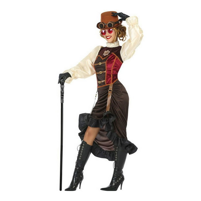 Atosa Déguisement Steampunk Femme Adulte Dystopie Marron