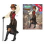 Atosa Déguisement Steampunk Femme Adulte Dystopie Marron
