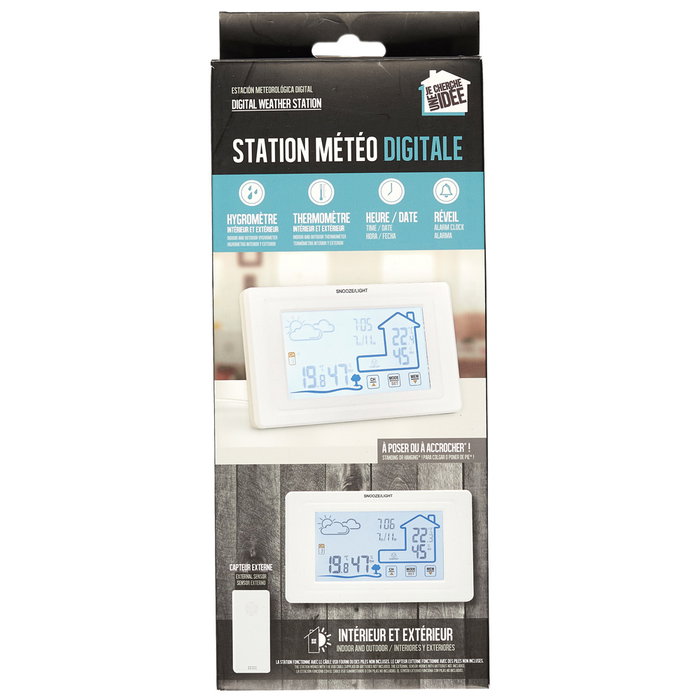 Je cherche une Idee Station Météo et Réveil Digital avec Capteur Extérieur