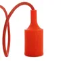 Portalamparas E27 Câble - Rosace Orange