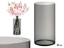 Giftdecor Vase Aparenza Cylindrique en Acrylique Noir 15x30 cm (Set de 12)