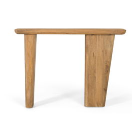 GINER Y COLOMER Console d'entrée en bois de manguier massif, design minimaliste et finition mate naturelle, meuble de rangement pour hall
