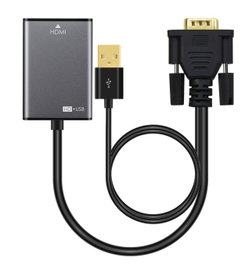 MicroConnect Adaptateur actif VGA mâle vers HDMI femelle avec alimentation USB