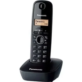 Panasonic Téléphone sans fil KX-TG1611FRH Noir avec écran LCD, répondeur, technologie DECT et fonction mains libres