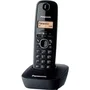 Panasonic Téléphone sans fil KX-TG1611FRH Noir avec écran LCD, répondeur, technologie DECT et fonction mains libres