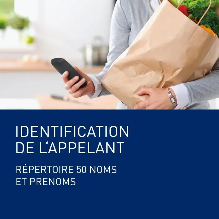 Panasonic Téléphone sans fil KX-TG1611FRH Noir avec écran LCD, répondeur, technologie DECT et fonction mains libres Panasonic Téléphone sans fil KX-TG1611FRH Noir avec écran LCD, répondeur, technologie DECT et fonction mains libres