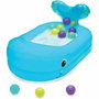 Infantino Baignoire baleine gonflable avec balles de jeu et thermomètre, Bleu