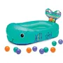 Infantino - Baignoire bébé gonflable baleine avec thermomètre et balles de jeu - 76.2 x 45.7 cm - Bleu - Pour bébés à partir de 6 mois