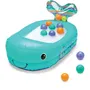 Infantino - Baignoire bébé gonflable baleine avec thermomètre et balles de jeu - 76.2 x 45.7 cm - Bleu - Pour bébés à partir de 6 mois