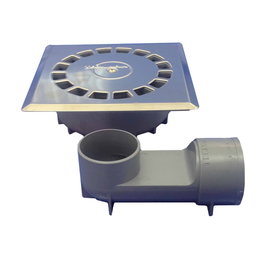 Tecnoagua T-88 VHI Siphonique 360° standard PVC inox 15 x 15 cm / 165 x 165 x 51 mm / Ø50 mm