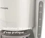 Philips HD7461/00 - Cafetière filtre Daily, 1.2L (jusqu'à 15 tasses), 1000W, système anti-gouttes et maintien au chaud, arrêt automatique, blanc
