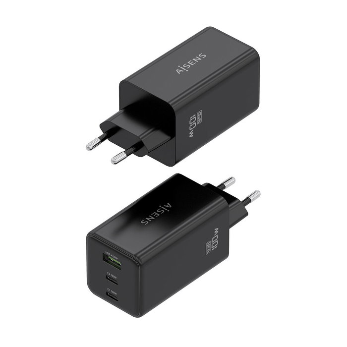 Chargeur mural Aisens GAN Noir 100 W