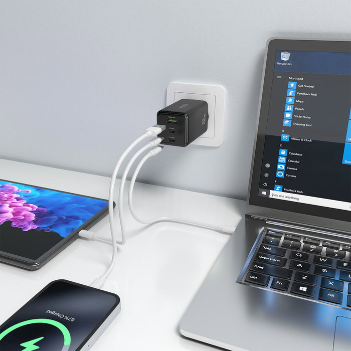 Chargeur mural Aisens GAN Noir 100 W