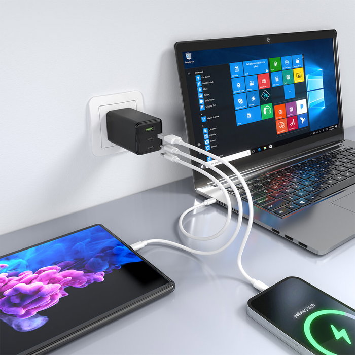 Chargeur mural Aisens GAN Noir 100 W