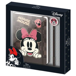 KARACTERMANIA - Set journal + stylo Minnie Disney, taille: 22,4x2,2x23,2 cm