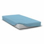Home Linge Passion Drap housse Microfibre Bleu ciel 180 x 200 cm avec bonnet 30 cm