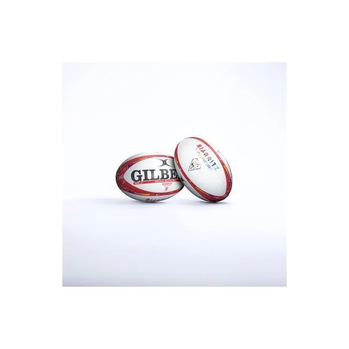 Gilbert Ballon de rugby Biarritz - Replica - Taille 5 - Pour entraînement et collection Gilbert Ballon de rugby Biarritz - Replica - Taille 5 - Pour entraînement et collection