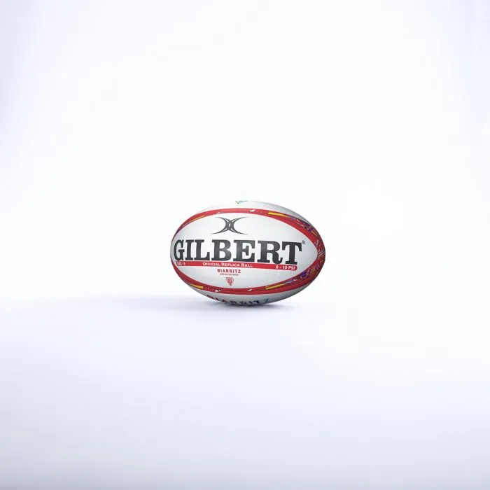 Gilbert Ballon de rugby Biarritz - Replica - Taille 5 - Pour entraînement et collection Gilbert Ballon de rugby Biarritz - Replica - Taille 5 - Pour entraînement et collection