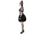 Atosa Déguisement Arlequin Noir et Blanc avec Bonnet pour Femme Adulte