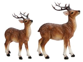 Krist+ Figurine Cerf Polystyrène Marron 8,5x17x21 cm Décoration (Set de 12)