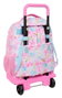 Safta - Mochila grande compacte extensible avec roues Barbie "Painterly" 33 x 45 x 22 cm pour enfants à partir de 3 ans