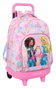 Safta - Mochila grande compacte extensible avec roues Barbie "Painterly" 33 x 45 x 22 cm pour enfants à partir de 3 ans