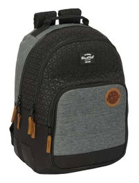 Safta Sac à dos double adapté poussette recyclé Blackfit8 Old School 32 x 42 x 15 cm - Noir