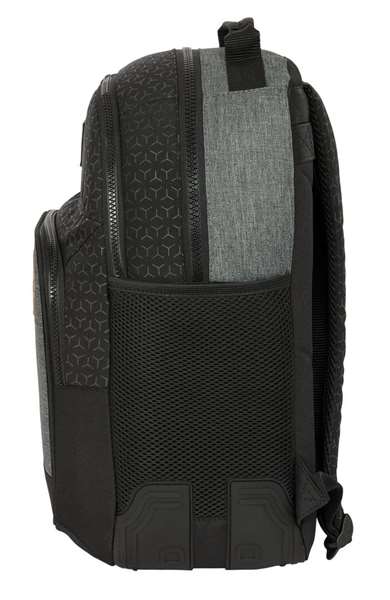Safta Sac à dos double adapté poussette recyclé Blackfit8 Old School 32 x 42 x 15 cm - Noir