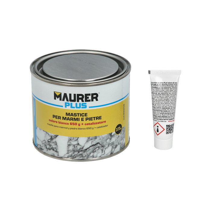 MAURER Masilla pour marbre blanche avec catalyseur 500ml