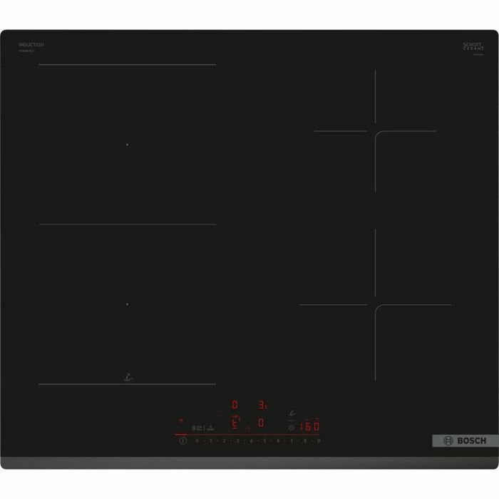 Bosch PVS63KHC1E Table induction SER6, 4 foyers, Noir