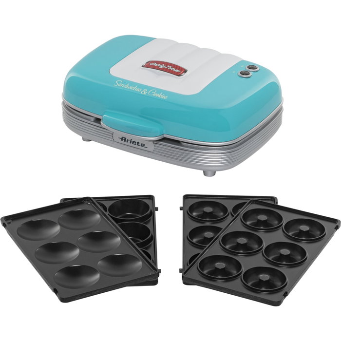Ariete Machine à sandwich 3 en 1 Bleu / Argent