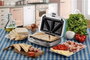 Ariete 1972/01 Sandwichera 3 en 1 Multifonction pour Sandwichs, Donuts et Cupcakes - Rétro, Facile d'Utilisation, Design Bleu