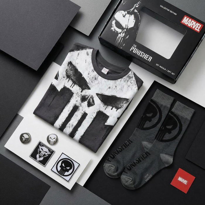 Cerdá T-shirt court single jersey set Punisher M