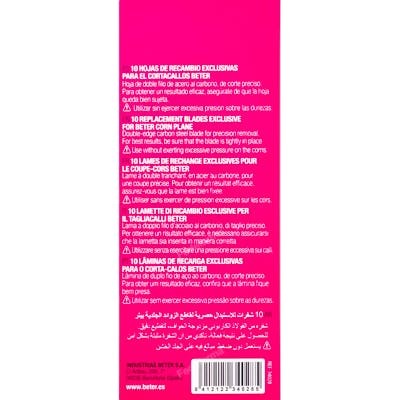 Beter 10 lames de rechange pour enlève-callosités en acier carbone Beter 10 lames de rechange pour enlève-callosités en acier carbone