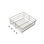 Emuca Tiroir en fil métallique pour armoires et dressings Quartz, 440mm (M60), Acier, Titane