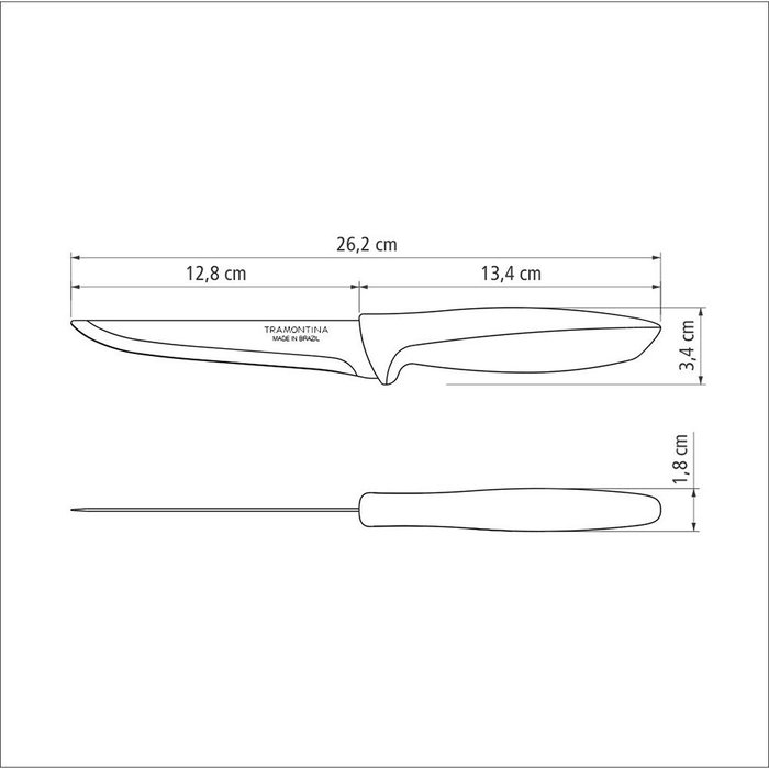 Tramontina Couteau à désosser Plenus noir 127 mm Tramontina Couteau à désosser Plenus noir 127 mm
