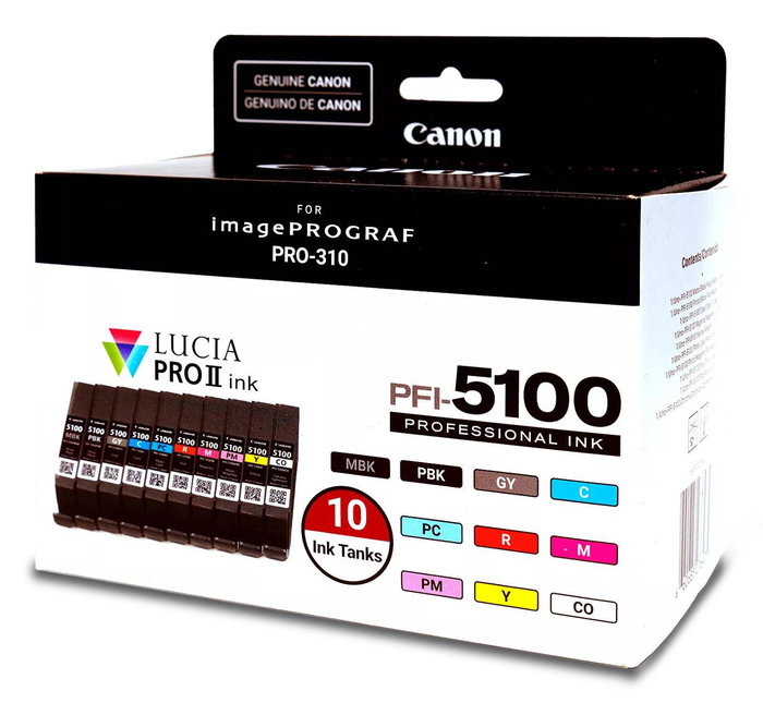 Canon PFI-5100 Multipack de 10 couleurs pour imagePROGRAF PRO-310