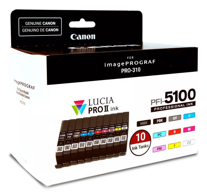 Canon PFI-5100 Multipack de 10 couleurs pour imagePROGRAF PRO-310