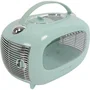 M Pets SIXTIES Classic - Caisse de transport pour chat, chien, petit animal, design rétro, bleue, port main/dos, ouverture arrière, capacité 5 kg