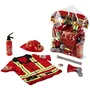 Klein 8985 Costume de pompier enfant 6 pièces - Déguisement avec casque, extincteur, mégaphone - Taille unique 3 à 6 ans