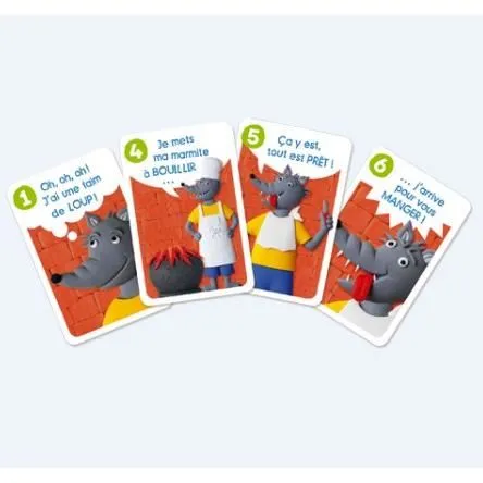 Nathan - Au Loup - Jeu de Cartes pour Enfants - 2 Modes (Compétitif ou Coopératif) - Développe la Stratégie - Cartes Plastifiées - Boîte Compacte