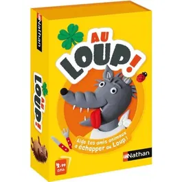 Nathan - Au Loup - Jeu de Cartes pour Enfants - 2 Modes (Compétitif ou Coopératif) - Développe la Stratégie - Cartes Plastifiées - Boîte Compacte