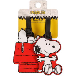 PEERS HARDY Set de 2 Étiquettes de Bagage Snoopy Peanuts