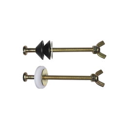 Edm Jeu de 2 vis pour réservoir de WC en laiton doré, 8,5 cm